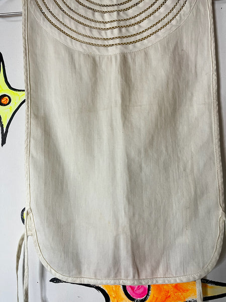 Antique Victorian Off White Lace Accessory Bib Mock blouse Rococo Revival