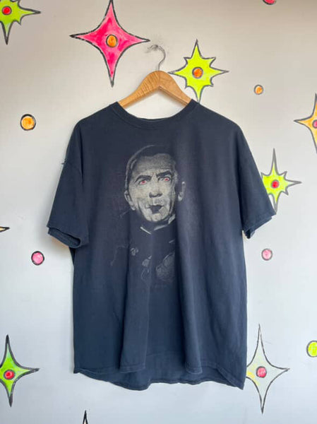 Vintage Bela Lugosi DRACULA T-Shirt - Halloween Horror Vampire Tee - XL