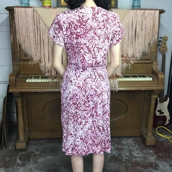 Vintage 60s | MOD Abstract Jackson Pollock GoGo MCM Mini Dress | S/M