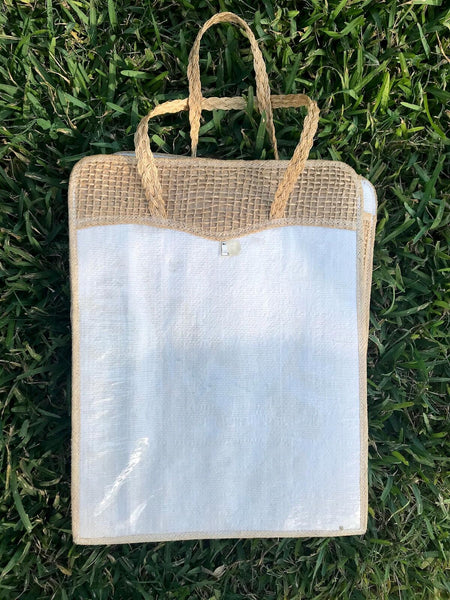 Vintage 70s | Straw Raffia Hawaii Purse Tote Bag Hawaii Novelty Boho Beach Bag