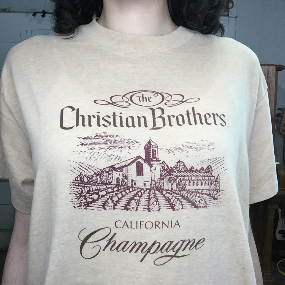 Vintage 70s | Christian Brothers Souvenir Novelty Single Stitch T Shirt | XL