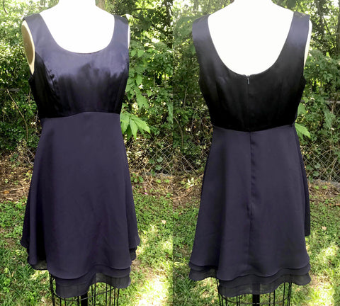 VTG 90s | Party Mini Dress Grunge Slip Shift Cocktail Empire Formal Prom | S