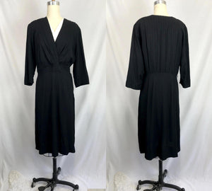 Vintage 1940s 1950s Shirt Dress Late 40's early 50s Pinup Rockabilly Dress L/XL