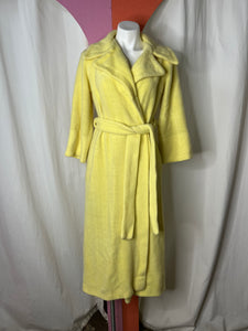 Vintage 70s 80s | Yellow Fluffy Sears Louge Robe