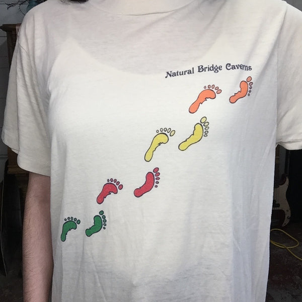 Vintage 70s | Natural Bridge Caverns Souvenir Novelty Single Stitch T Shirt | XL
