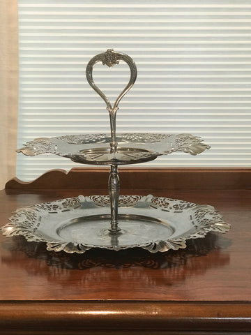 Silver Stacked Tray | Silver Metal