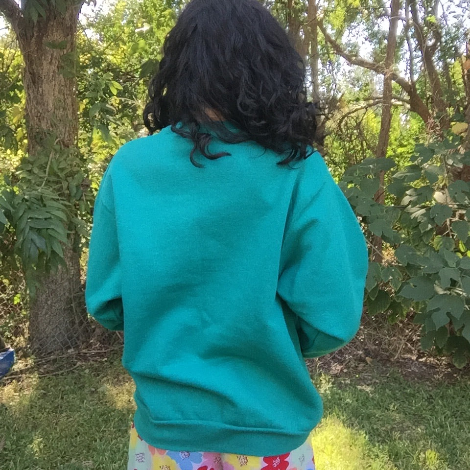 Vintage 80s 90s | Gold Puffy Paint Souvenir Novelty Sweat Shirt 