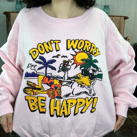 Vintage 90s | Deadstock | Don’t Worry Be Happy Sweatshirt | M