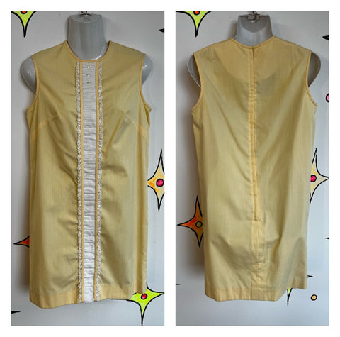Vintage 1960s 60s | Yellow Mod GoGo A Line Mini Dress by The Villager | S/M