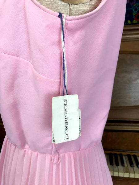 Vintage 60s 70s | Pink Dead Stock Howard Wolf GoGo Mod Scooter Mini Dress | S