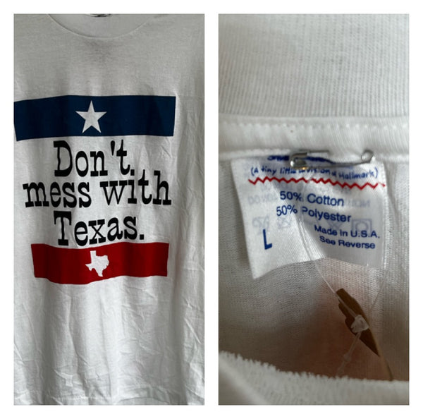 Vintage 90s | Don't Mess with Texas Tee T Shirt | Size L