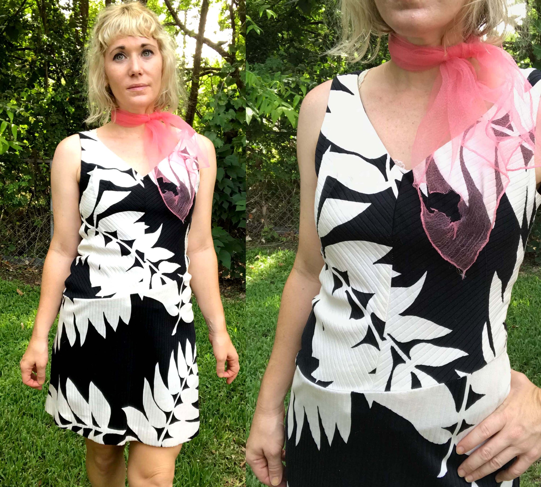 Vintage 60s 70s | Malia Honolulu Tiki Hawaiian Mod GoGo Boho Mini Dress | XS