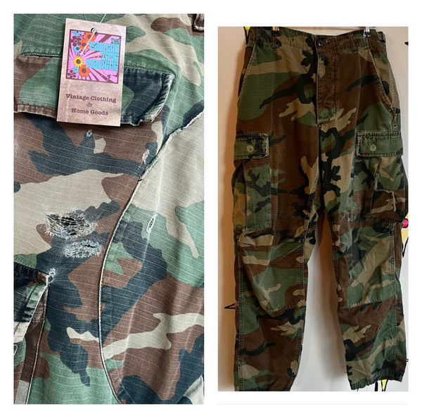 Vintage 90s Y2K | Camo Camouflage Army Military Pants | 30 x 30