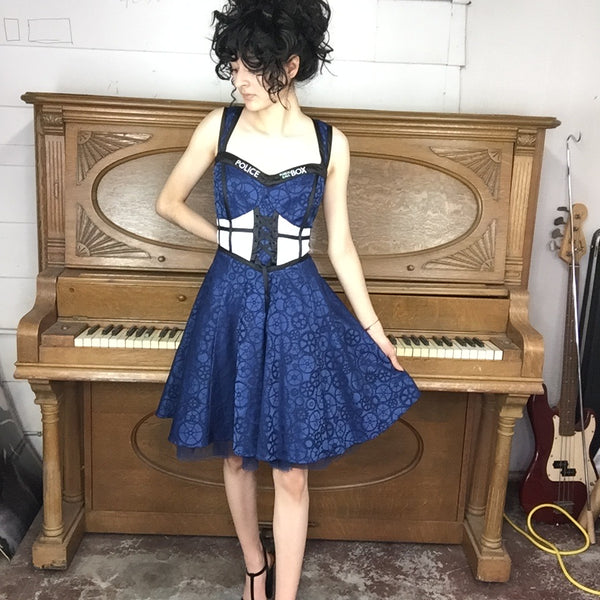 Dr Who Costume Police Box Dress Halloween Comicon Hot Topic Party BBC | Size L