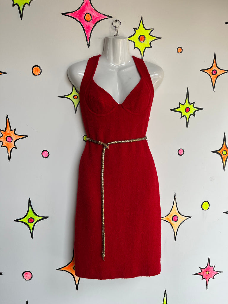 Vintage 90s | Lida Baday Red Sleeveless Party Cocktail Dress | Small Fashion Time Machine Vintage 90s | Lida Baday Red Sleeveless Party Cocktail Dress | Small Fashion Time Machine