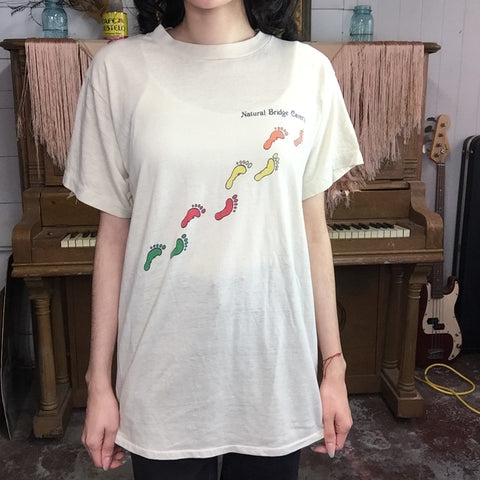 Vintage 70s | Natural Bridge Caverns Souvenir Novelty Single Stitch T Shirt | XL