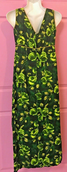 Alfred Shaheen | Vintage 60s Green Hawaiian Asian Inspired Dress | Sz S