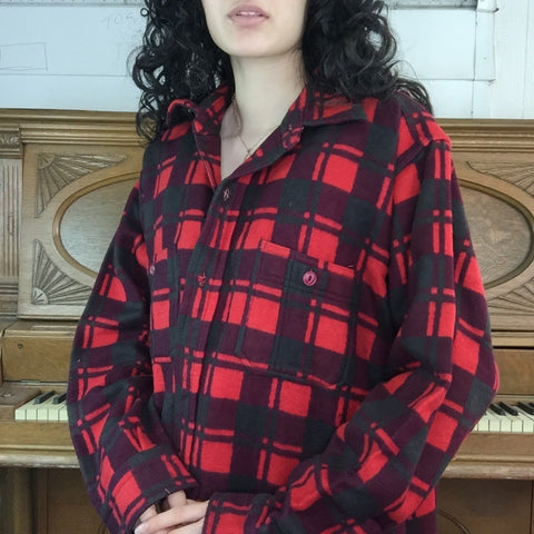 Vintage Champion| Red Plaid Lumberjack Shirt Jacket Heavy Flannel | XXL