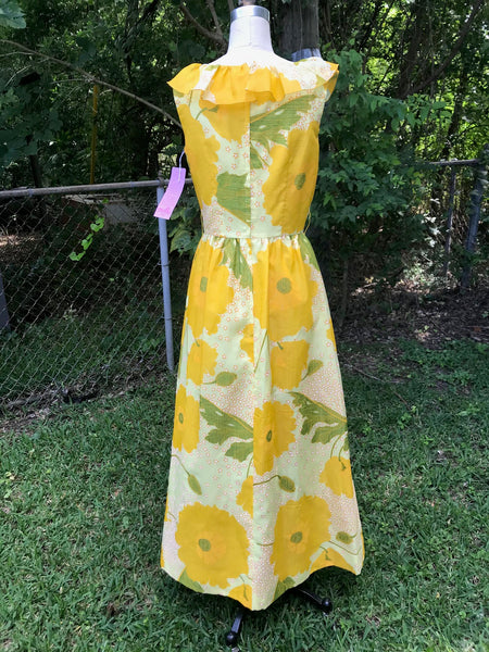 Vintage 60s 70s | Rare DEAD STOCK Alfred Shaheen Hippie Hawaiian Dress | S M