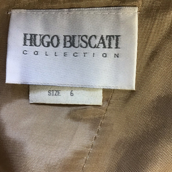 Vintage 90s | Hugo Buscati Gold & Black Velvet Burnout Slip Dress | Size S