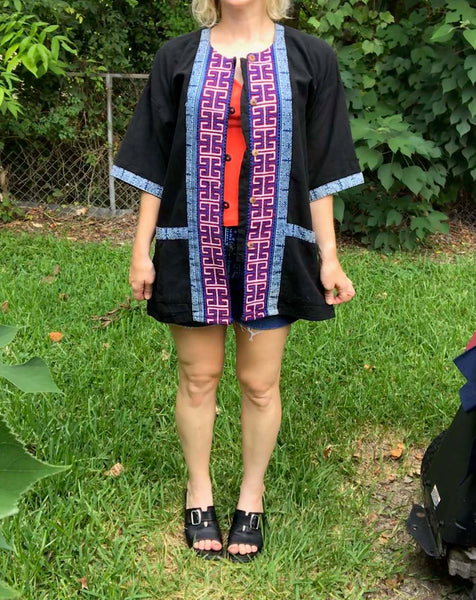 Vintage 70s | African Hippie Boho Festival Tunic Kaftan Dashiki Shirt Top Blouse