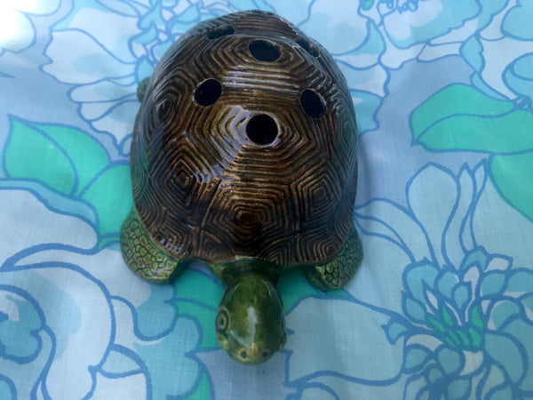 VTG 60s 70s | Turtle Figurine Incense Burner Holder Hippie Boho Mid Century Home