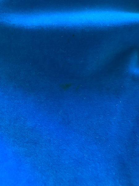 Vintage 60s | Bright Blue Velvet MOD Mini MCM Beaded Cocktail Party Dress | L