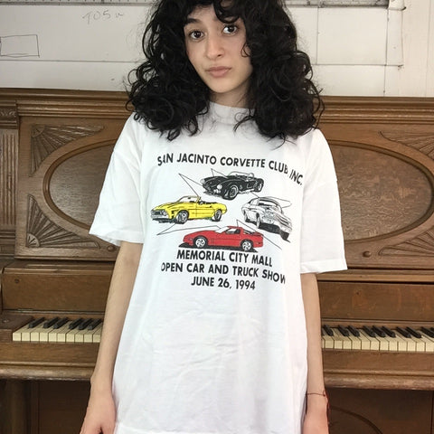 Vintage 1994 90s | Corvette Club Cars Souvenir Novelty T Shirt | Size XL