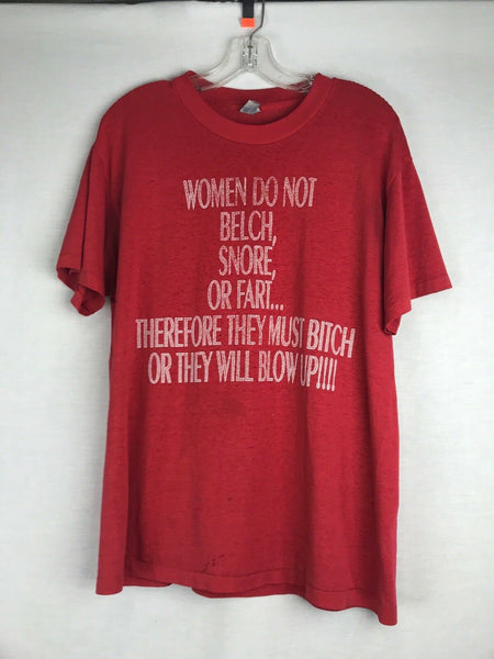 Vtg Vintage Rare 70s 80s Red Feminism Women’s Rights Vintage T Shirt Feminist L