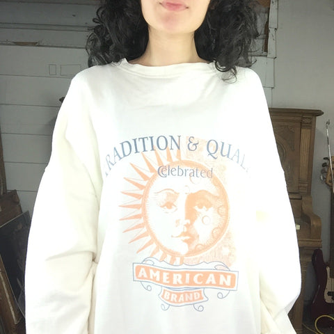 Vintage 90s Y2K | American Brand Streetwear Novelty Sweat Shirt | Size M