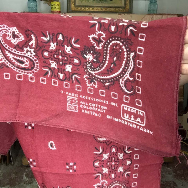 Vintage | Burgundy USA Made Bandana