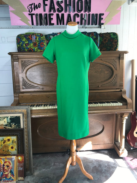 Vintage 60s 70s | Green GoGo Mod Scooter Dress Groovy Minidress | XL