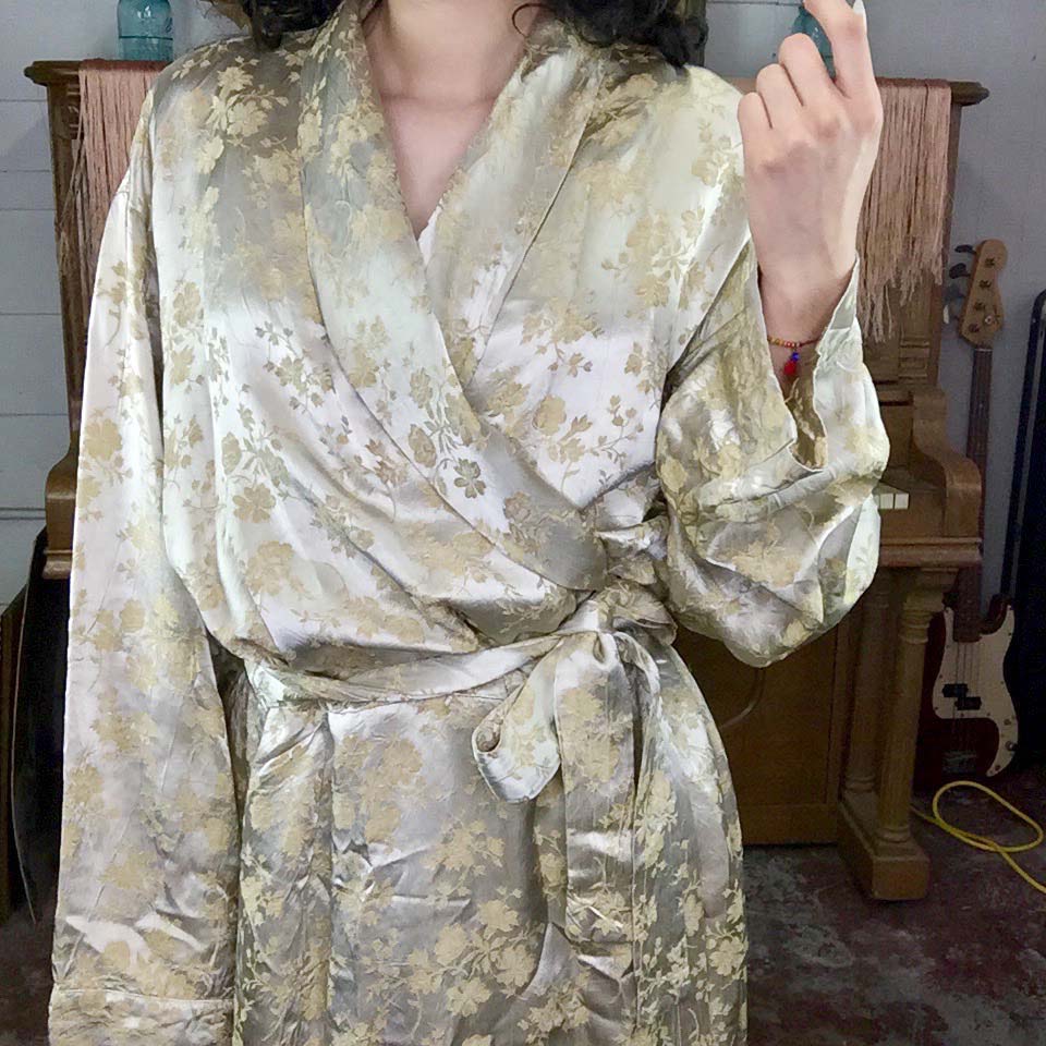 Vintage | Bella Notte Satin Wedding Goddess Full Length Robe | M