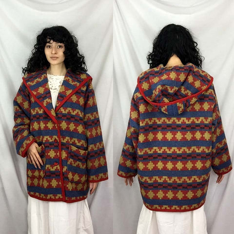 Vintage | Southwestern Western Coat | XL