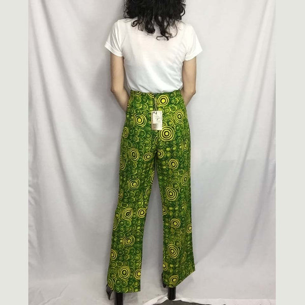 VTG 90s does 70s | Groovy Psychedelic Rave Disco Boho Hippie Bell Bottoms | L