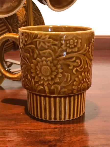 Vintage | Mug Tree Set - 5 Piece | Ceramic