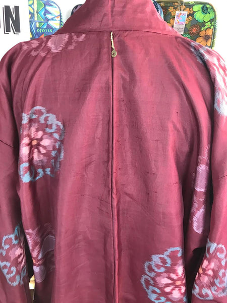 Vintage Silk Kimono Duster Jacket/ Haori Japanese Geisha/ Festival Hippie Boho Robe