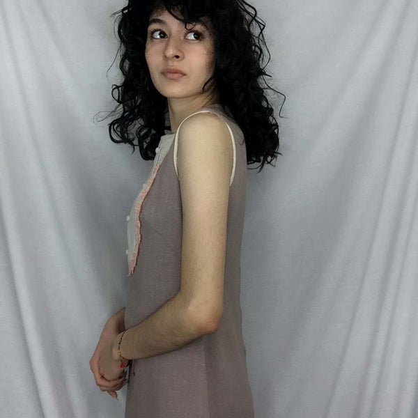 Vintage 60s  | MOD Daisy Trim Twiggy GoGo Mini A Line Dress | S