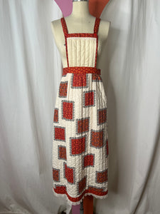 Vintage 60s 70s | Quilted Prairie Dress | S