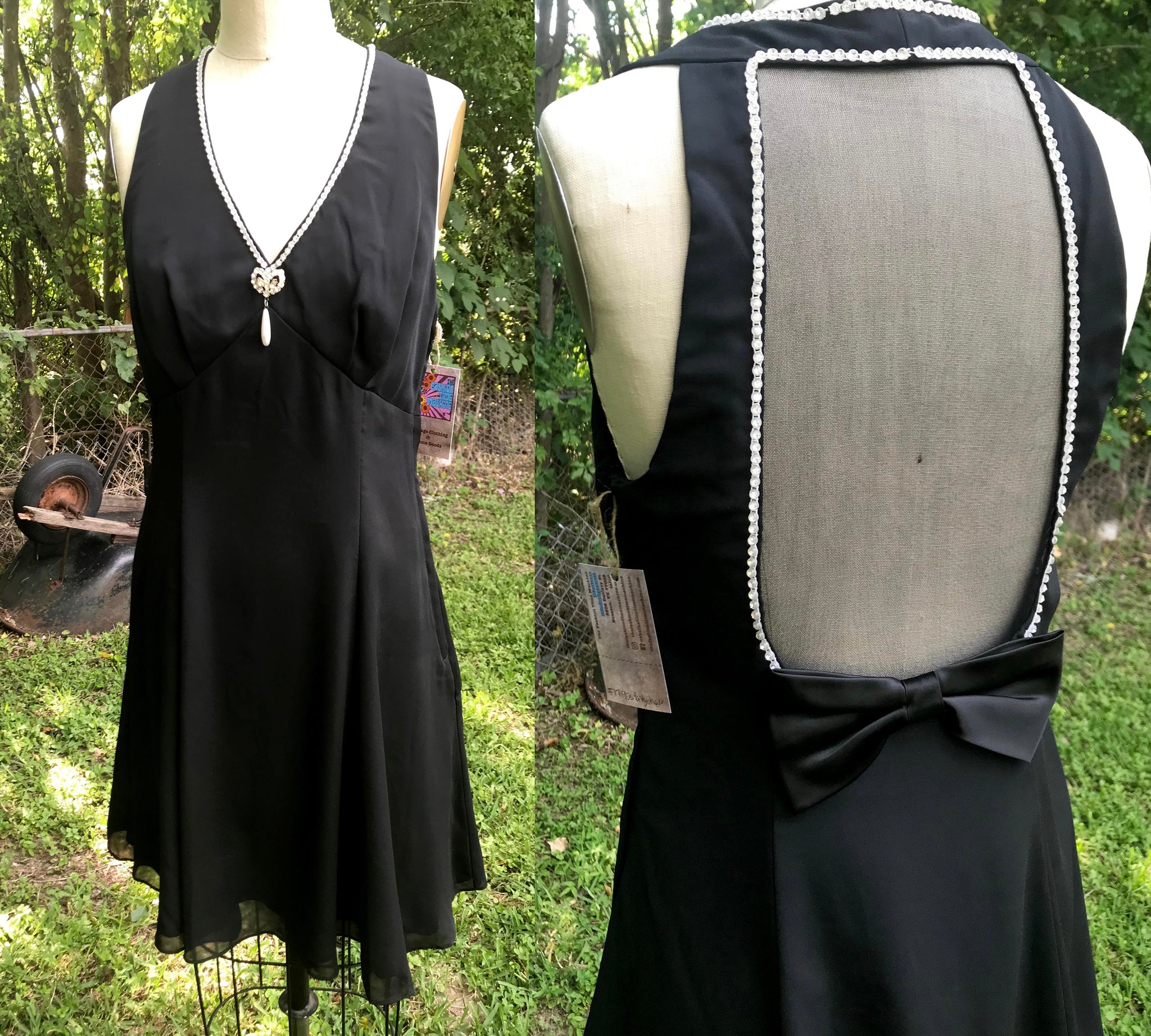 VTG 90s | Party Mini Slip Dress Sleeveless Cocktail Empire Formal Prom | S