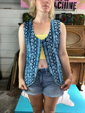 VTG 70s | Groovy Tapestry Waistcoat Bohemian Woodstock Festival Hippie Vest S/M