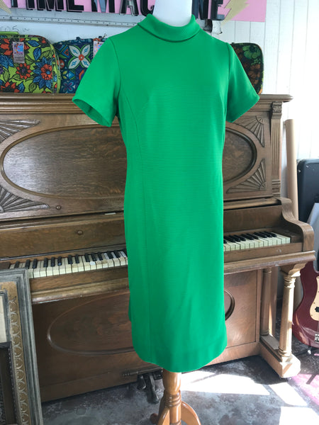 Vintage 60s 70s | Green GoGo Mod Scooter Dress Groovy Minidress | XL