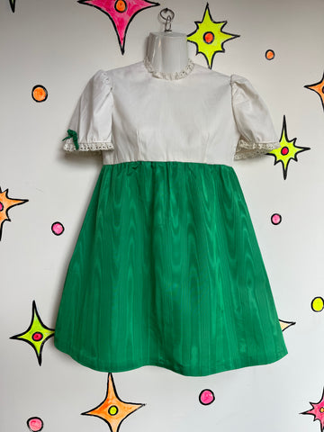 Vintage 1960s 60s | Green Taffeta GoGo Mod Romper Mini Babydoll Dress | Size XS