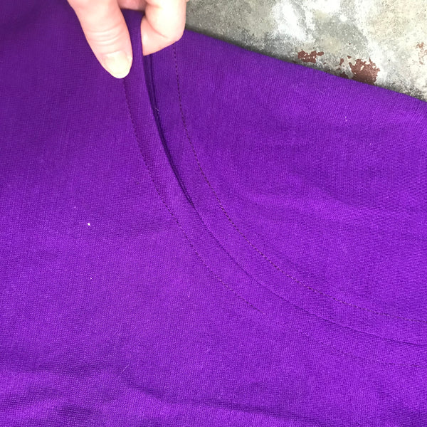 Vintage 60s | MOD Purple Twiggy Space Age GoGo MCM Micro Mini Scooter Dress | S